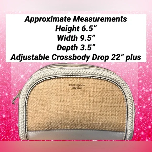 Kate Spade Reiley Straw Dome Crossbody Bag
NWOT Combo Raffia & Saffiano Leather - Picture 3 of 17